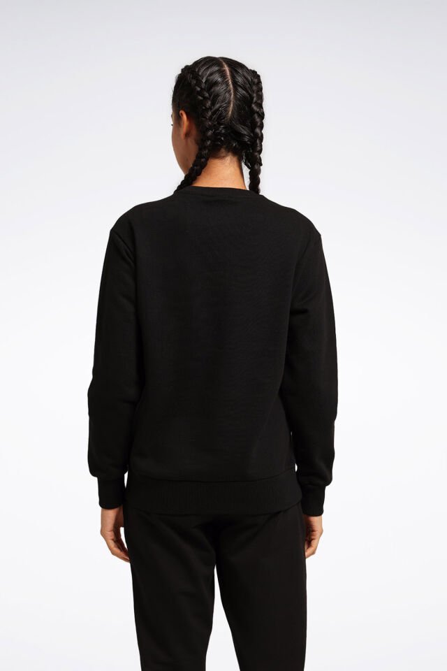 RI BL Fleece Crew Siyah Kadın Sweatshirt