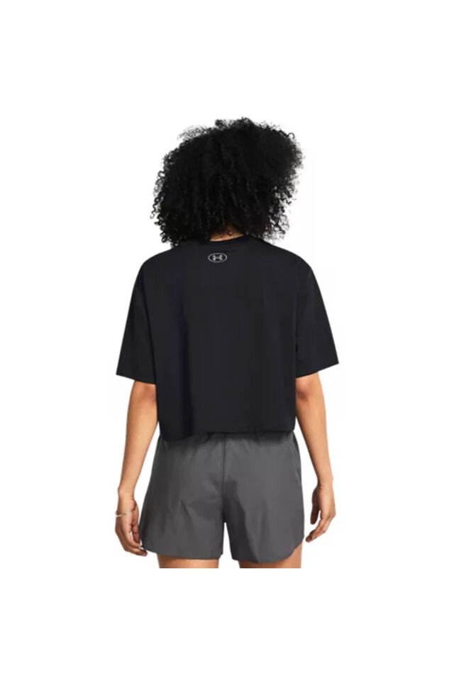 Ua W Boxy Crop Branded Ss Siyah - L