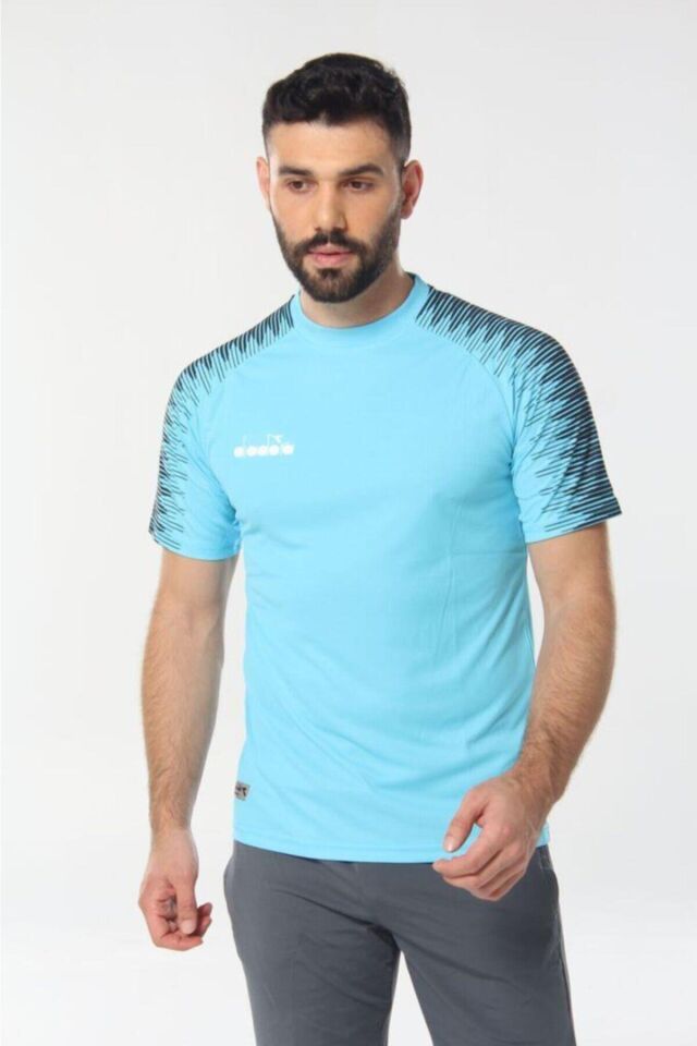 Ritim Antrenman T-shirt Beyaz Turkuaz - S