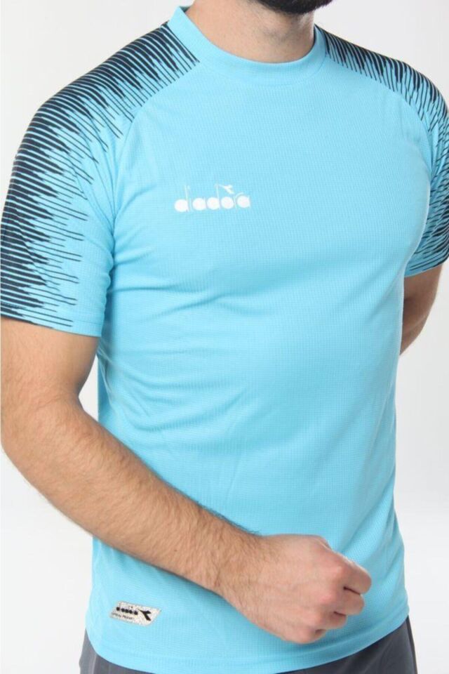 Ritim Antrenman T-shirt Beyaz Turkuaz - S