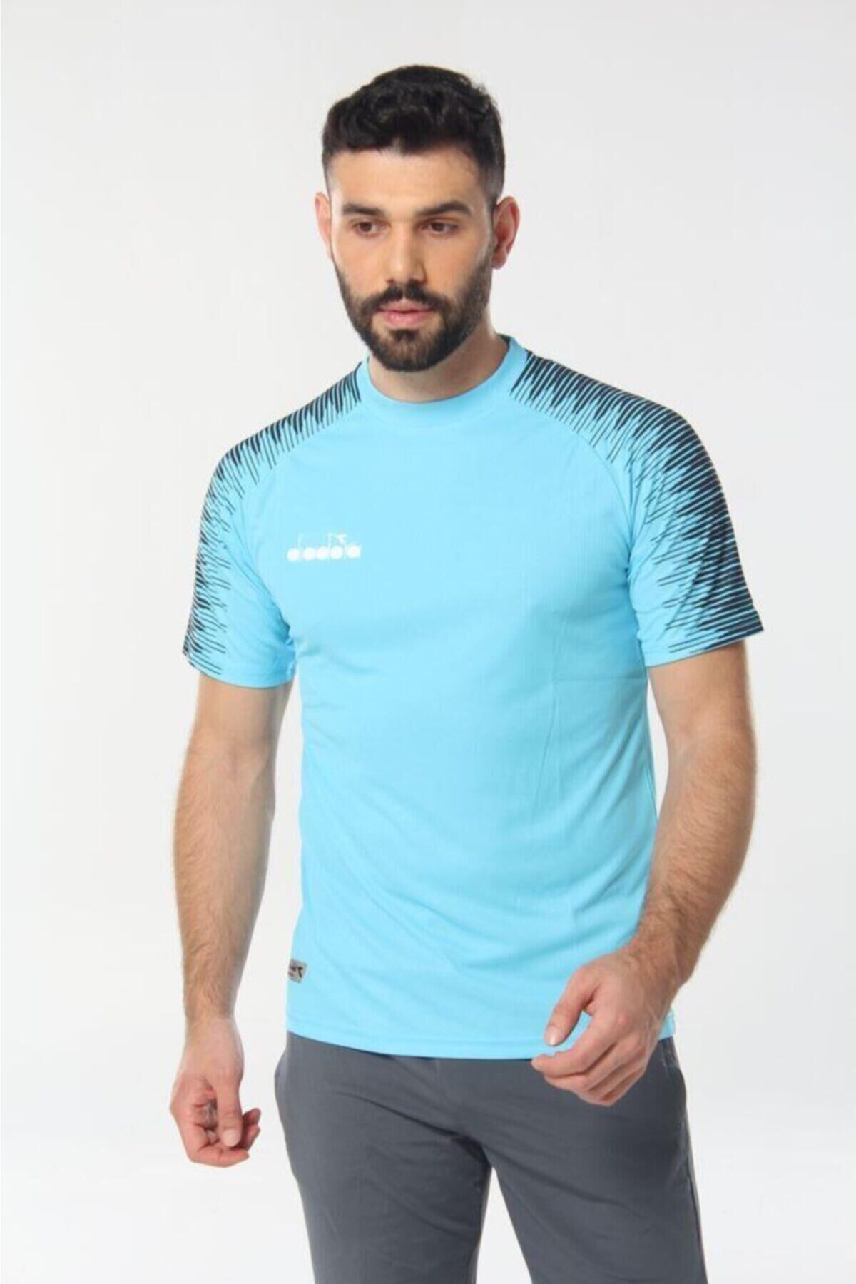 Ritim Antrenman T-shirt Beyaz Turkuaz - XS