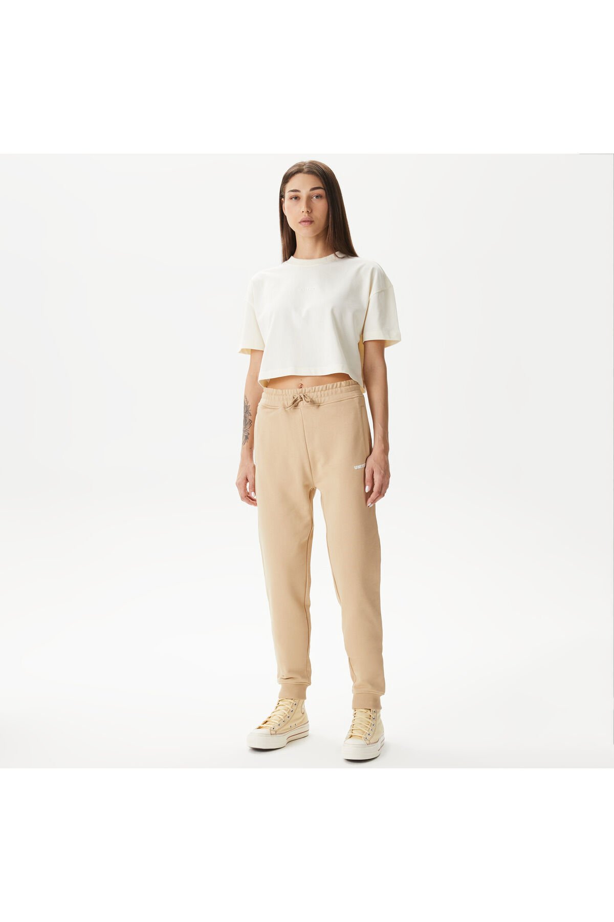 UNITED4 Kadın Krem Eşofman Altı