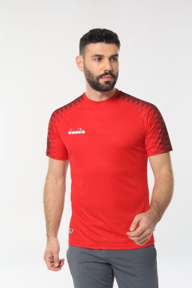 Ritim Antrenman T-shirt Beyaz Kirmizi - S