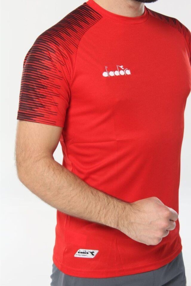 Ritim Antrenman T-shirt Beyaz Kirmizi - S
