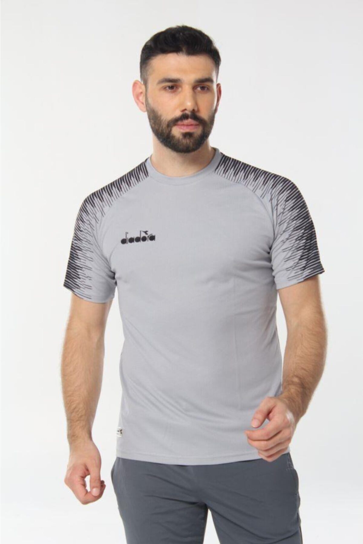 Ritim Antrenman T-shirt Beyaz Gri̇ - 3XL
