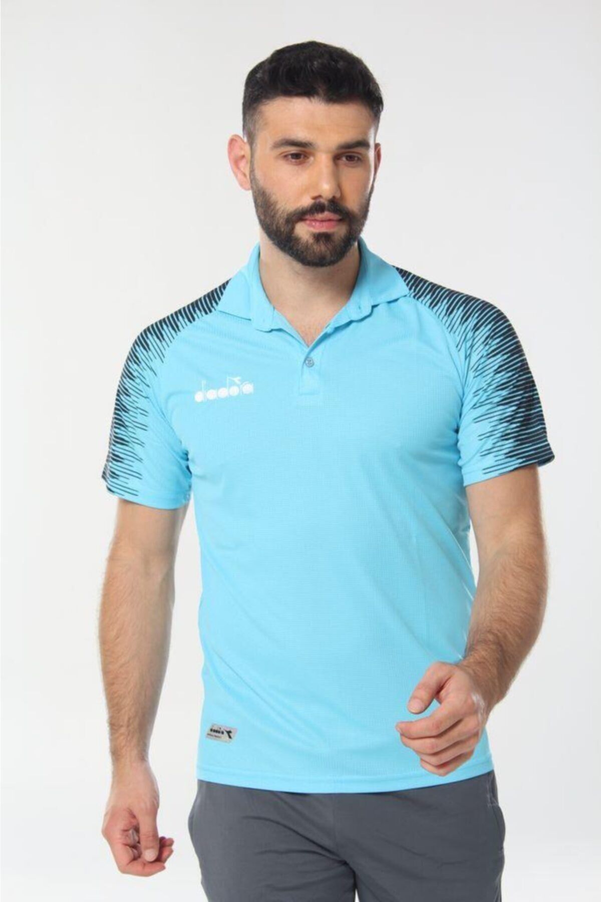 Unisex Beyaz Ritim Kamp Polo T-shirt Turkuaz - 3XL