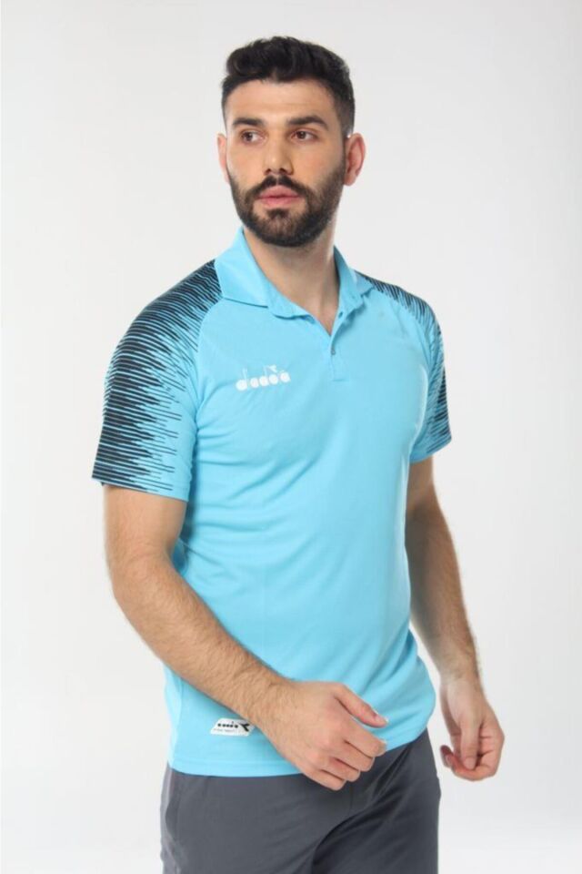 Unisex Beyaz Ritim Kamp Polo T-shirt Turkuaz - 3XL