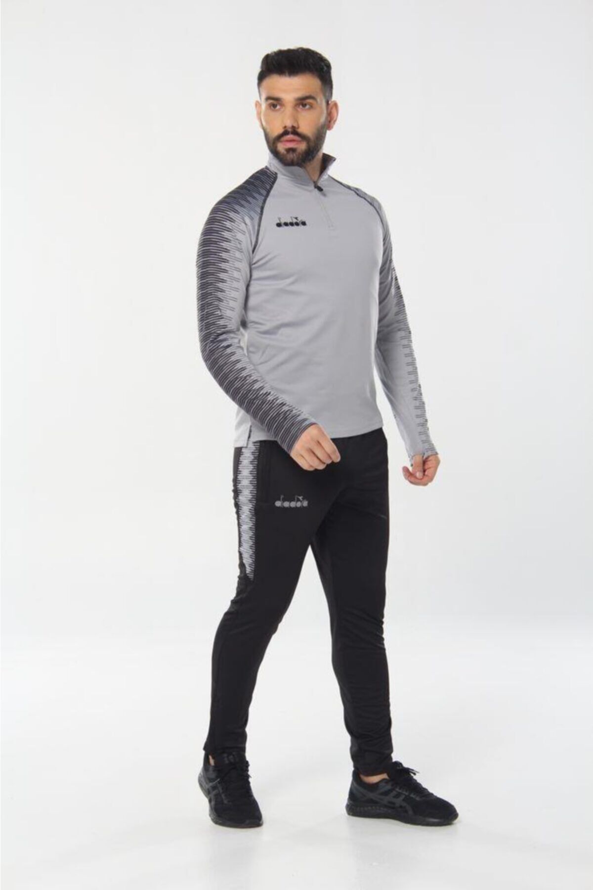 Unisex Gri Ritim Antrenman Eşofman Gri̇ - 2XL