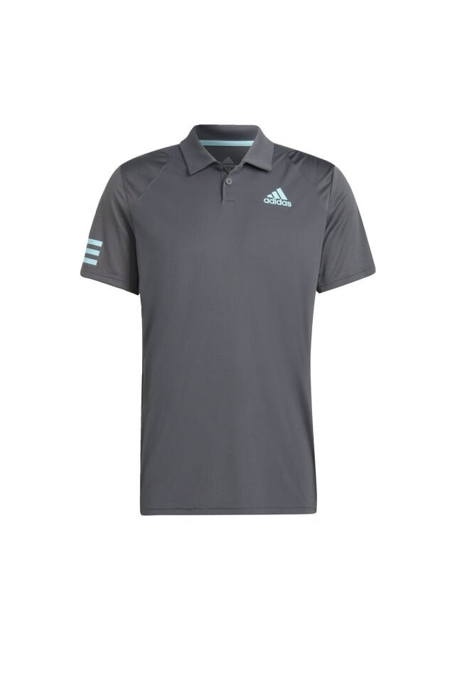 Tennis Club 3-Stripes Polo Tişört Gri - XL