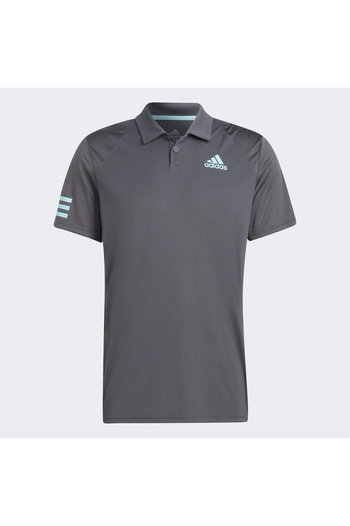 Tennis Club 3-Stripes Polo Tişört Gri - XL