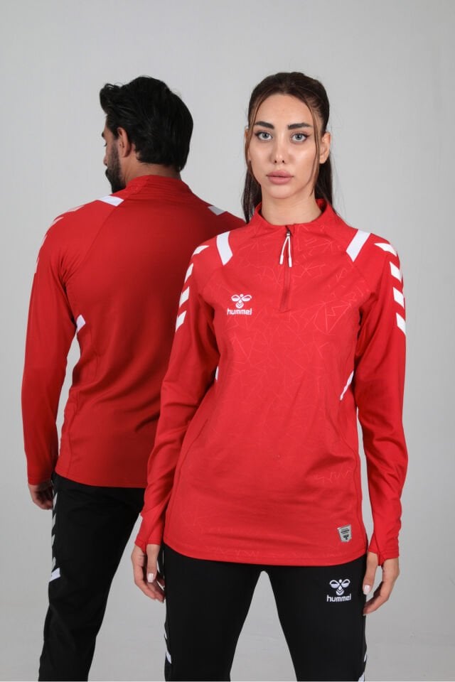 Dream Antrenman Eşofman Üstü Saks Mavi Kırmızı - 2XL