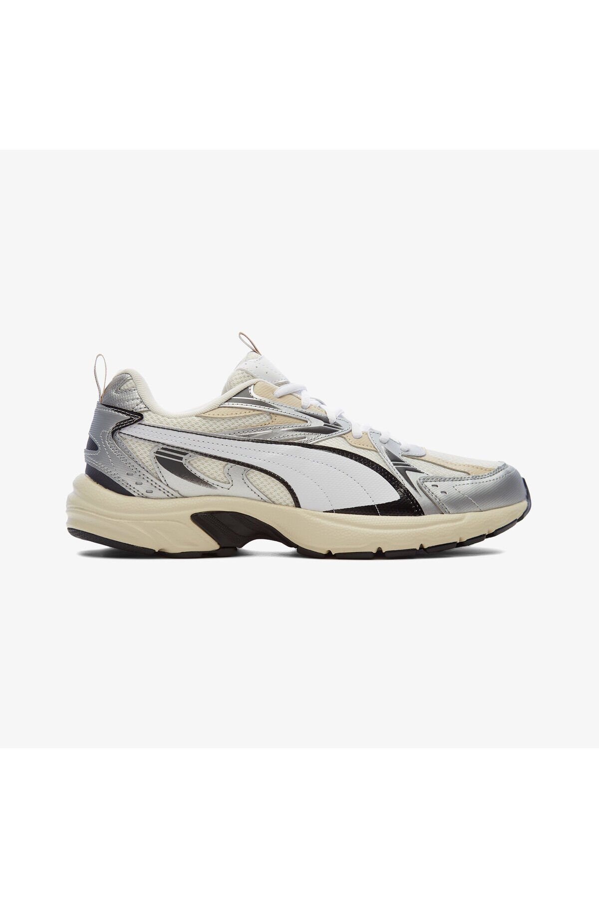 Milenio Tech Unisex Beyaz Spor Ayakkabı Warm White-Puma White-Puma Silver - 43
