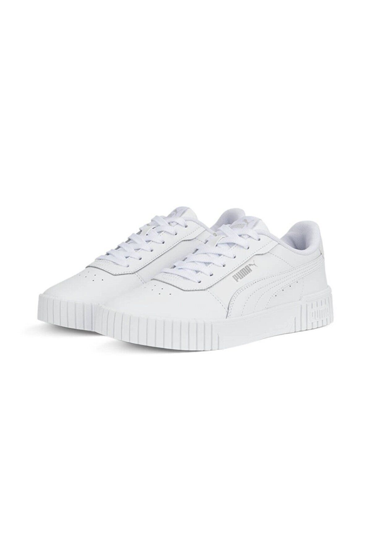 Carina 3.0 Luxe Kadın Beyaz Günlük Ayakkabı KADIN LS AYAKKABI 400724 Puma White-Puma Gold - 38,5
