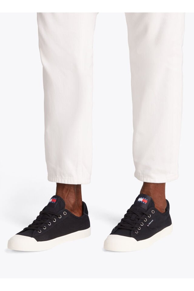 Siyah Erkek Sneaker TJM VULCANIZED BUMPER CANVAS Siyah - 42