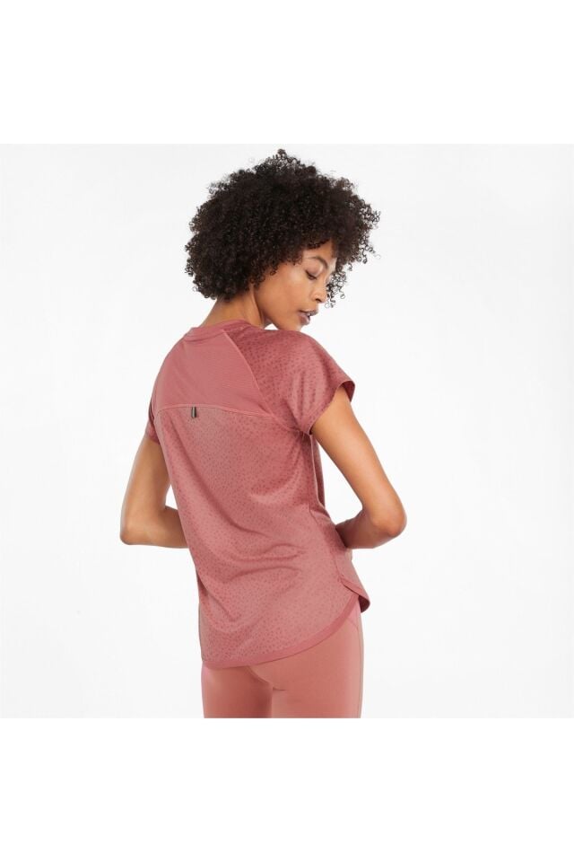 Kısa Kollu Baskılı Kadın Koşu T-shirt Mauvewood - XS