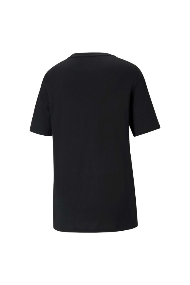 586868-01 ESS Logo Boyfriend Tee Tişort Kadın Tişört SİYAH Siyah - M