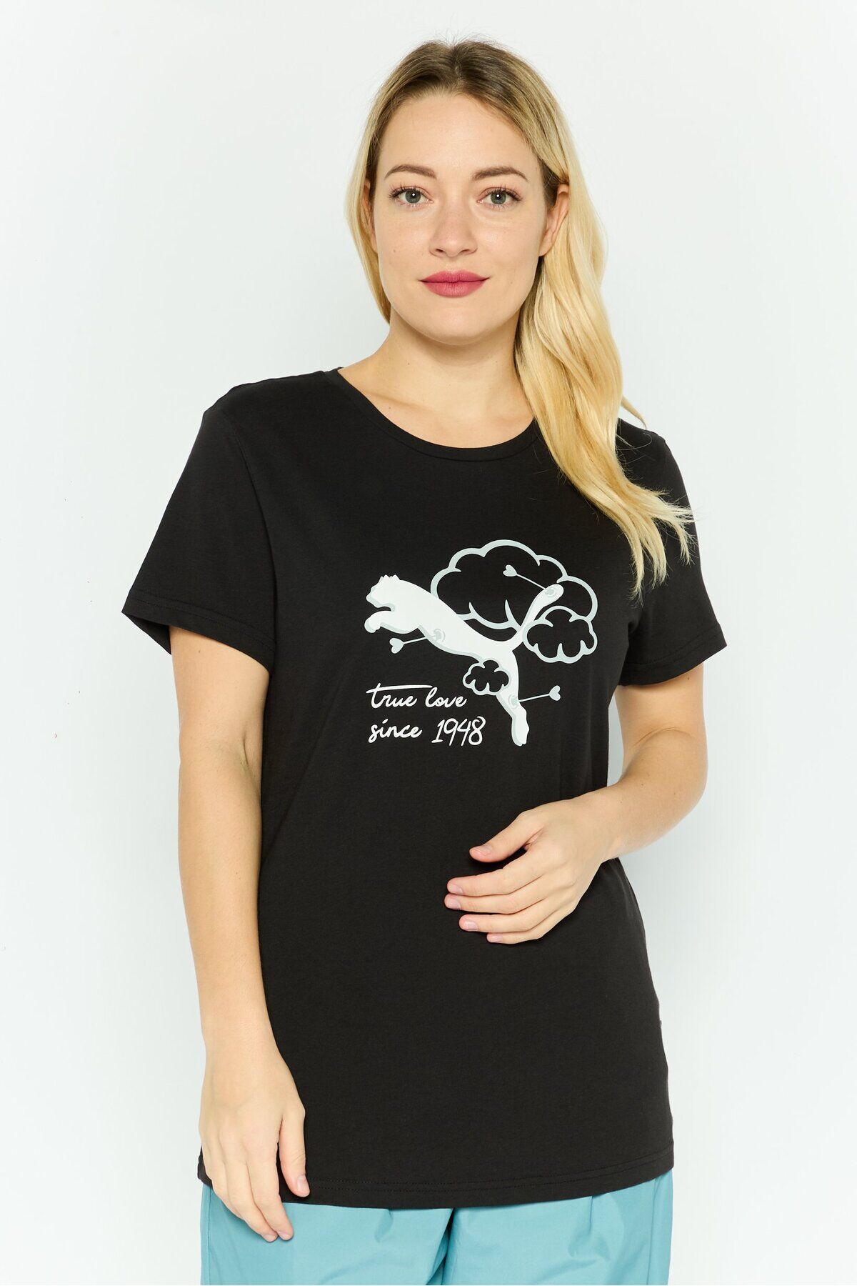 Graphıcs Valentine Tee Siyah Kadın Tshirt Si̇yah - S