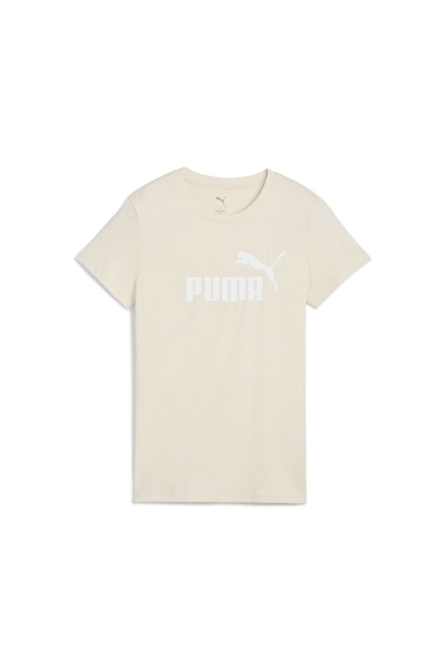 68237147 ESS No. 1 Logo Tee (s) Coo Açık Mavi Kadın Yuvarlak Yaka Regular Fit Baskılı T-Shirt Beyaz - M