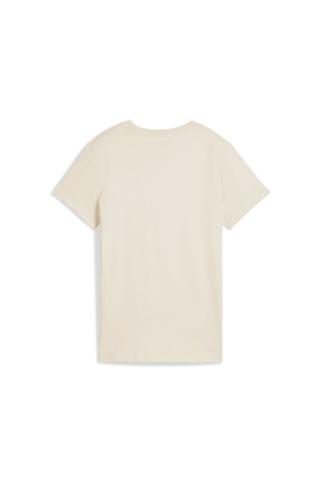 68237147 ESS No. 1 Logo Tee (s) Coo Açık Mavi Kadın Yuvarlak Yaka Regular Fit Baskılı T-Shirt Beyaz - M