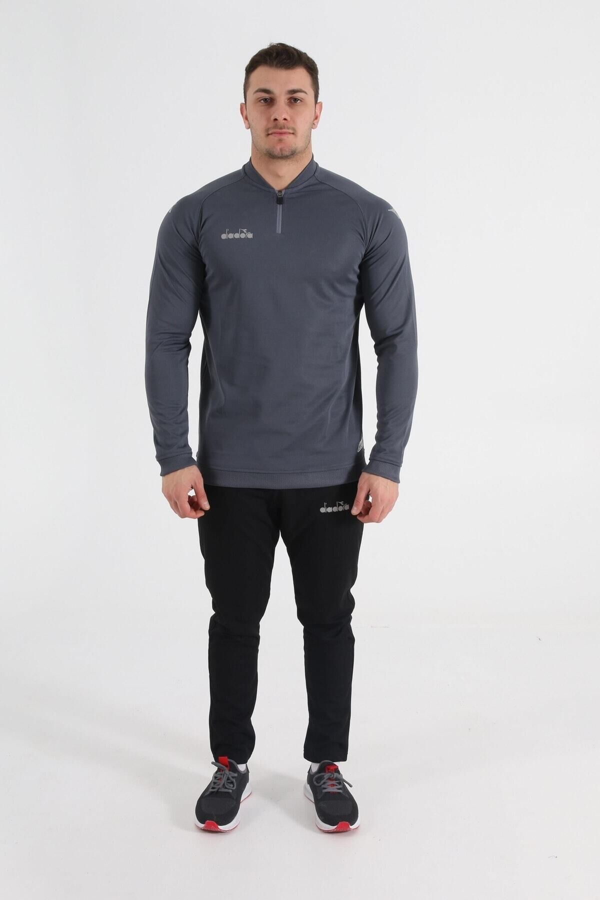 Nacce 22 - Erkek Antrasit Yarım Fermuarlı Eşofman Takımı - Nacce22-ANT