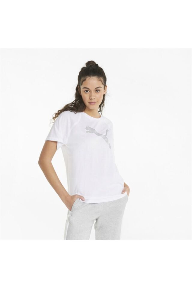 Evostripe Tee Kadın Beyaz Günlük T-Shirt - 847070-02 Beyaz - S