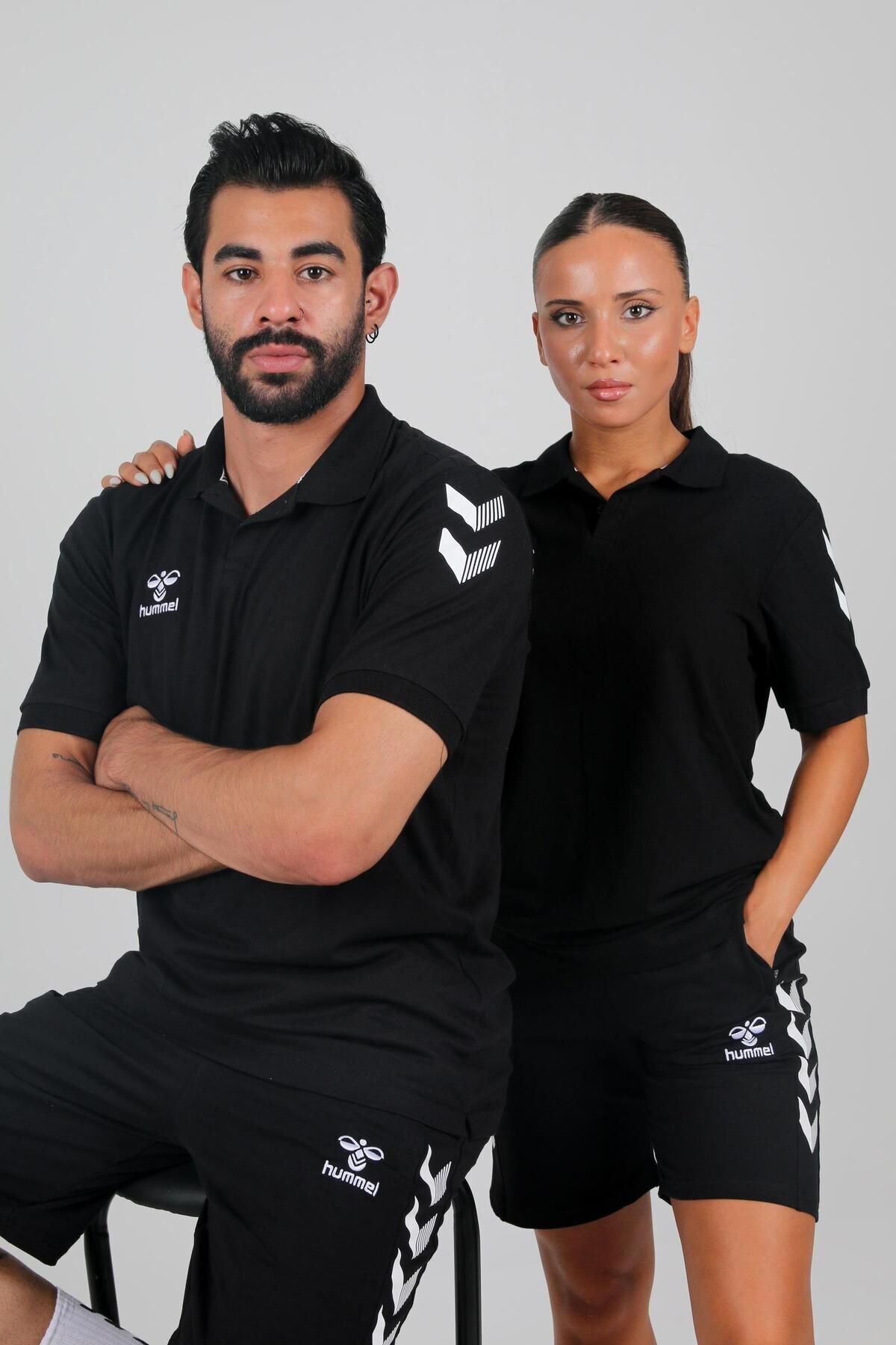 Armin Pamuklu Polo Yaka Tişört Siyah Siyah - XL
