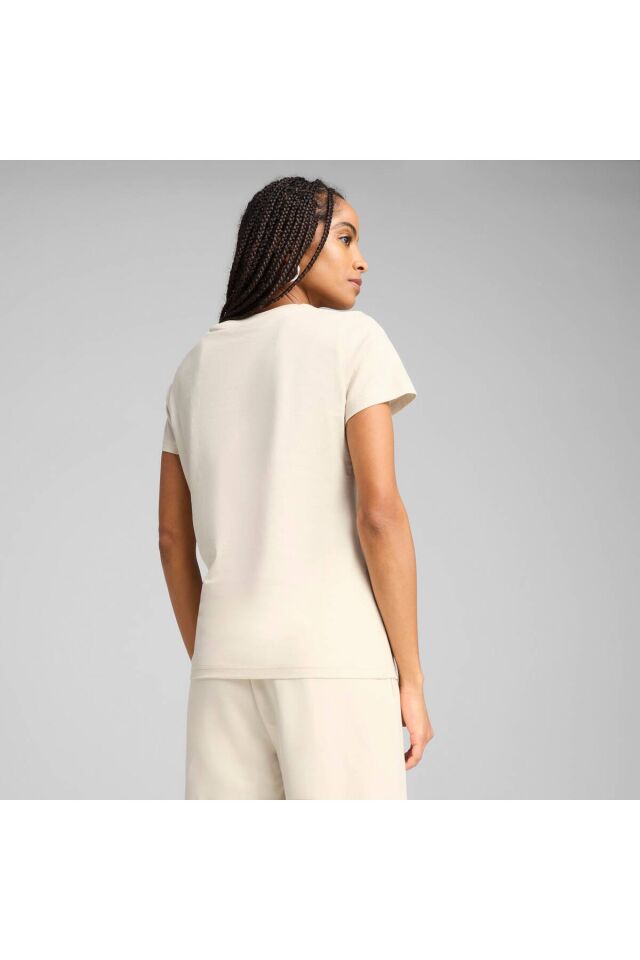 Essentials Script Kadın Krem Tişört (684982-87)