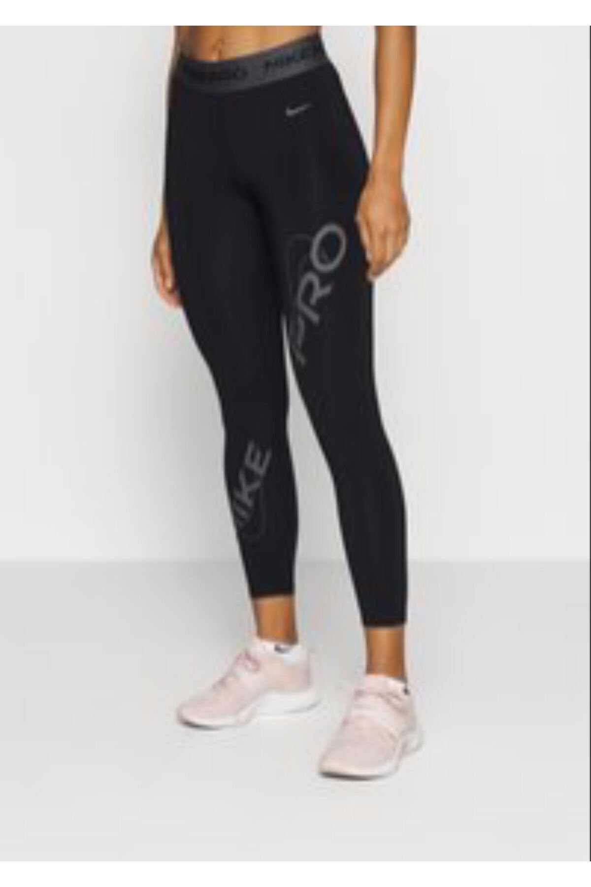 Nike Pro Dri-Fit Mid-Rise 7/8 Graphic Training Kadın Tayt undefined Negru - XS