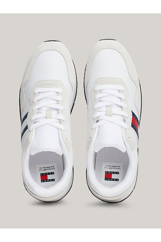 Erkek Marka Logolu Süet Üst Kısımlı Geri Dönüştürülmüş Polyster Astarlı Kauçuk Tabanl