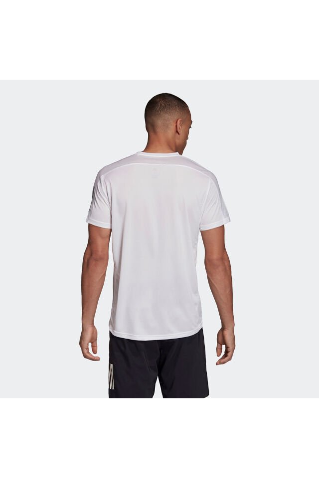 Own the Run Erkek beyaz yansıtıcılı koşu t-shirt